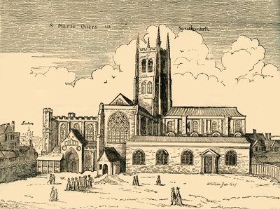 Vista de St. Mary Overy, c1878 de Unbekannt