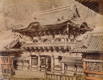 Vista de la Puerta Yomeimon - Templo Shinto Nikko, c1890-1900 de Unbekannt