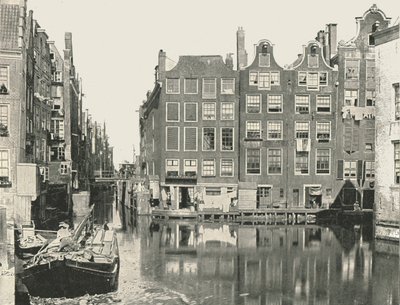 Vista de uno de los principales canales, Ámsterdam, Países Bajos, 1895 de Unbekannt