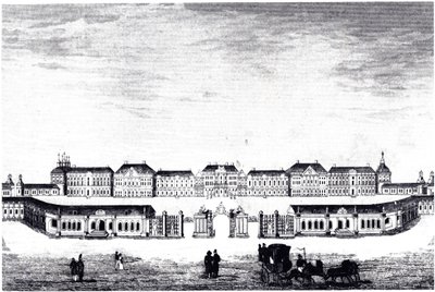 Vista del Palacio de Catalina en Tsarskoye Selo, c. 1840 de Unbekannt