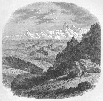 Vista de la cordillera del Himalaya, c1880 de Unbekannt