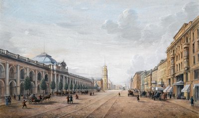 Vista de la Avenida Nevsky en San Petersburgo de Unbekannt