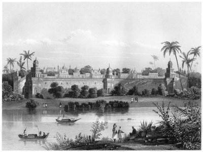 Vista del Palacio de Agra, desde el río, c1860 de Unbekannt