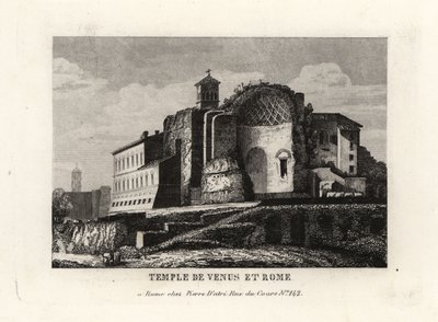 Vista del Templo de Venus y Roma, Templum Veneris et Romae, Roma de Unbekannt