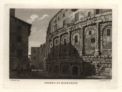 Vista del Teatro de Marcelo, Teatro di Marcello, Roma de Unbekannt
