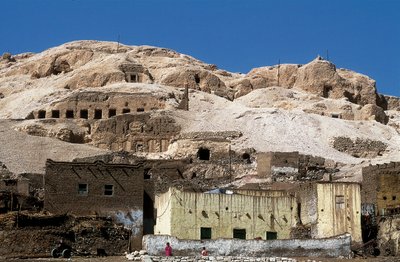 Vista del Valle de los Reyes, nuevo imperio, Deir el Bahari, Egipto de Unbekannt