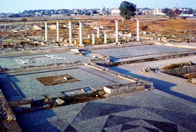 Vista de los restos arqueológicos en Pella, Macedonia Central de Unbekannt