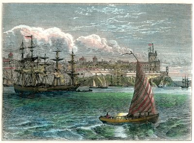 Vista de la ciudad de Santo Domingo desde el puerto, República Dominicana de Unbekannt
