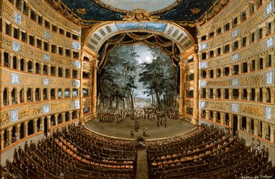 Vista del interior del Teatro San Carlo, Nápoles de Unbekannt