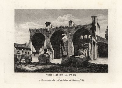 Vista de las ruinas del Templo de la Paz, Templum Pacis, o el Foro de Vespasiano, Roma de Unbekannt