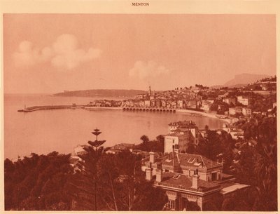 Vista tomada desde el Boulevard Garavan, Menton, 1930 de Unbekannt
