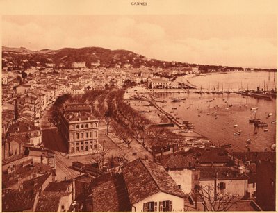 Vista tomada desde el Mont Chevalier, Cannes, 1930 de Unbekannt