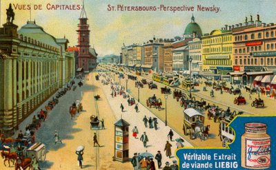 Vistas de Capitales: Avenida Nevsky, San Petersburgo, c1900 de Unbekannt