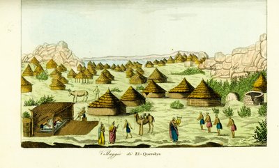 Pueblo de El Querebya (El Querebyn) bajo el Reino Funj de Sennar, Sudán de Unbekannt
