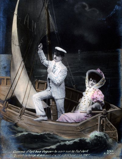 Postal francesa vintage, c1900 de Unbekannt