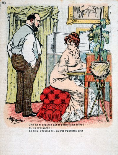 Postal francesa vintage, c1900 de Unbekannt