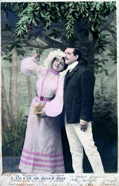Postal francesa vintage, c1900 de Unbekannt