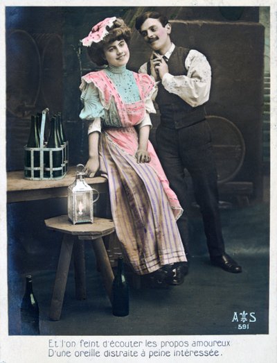 Postal francesa vintage, c1900 de Unbekannt