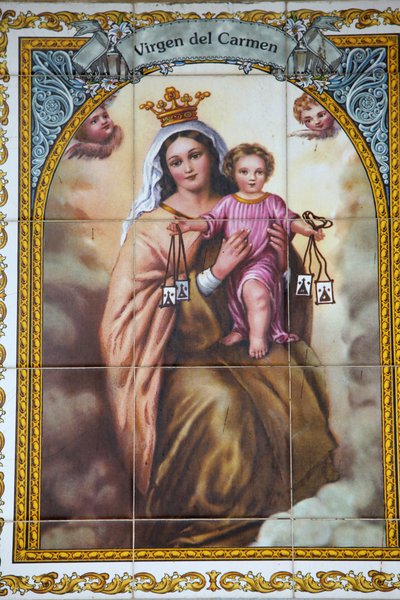Virgen del Carmen, mosaico, Málaga, España de Unbekannt