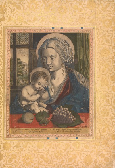 Virgen y Niño, Folio del Álbum Bellini, ca. 1600 de Unbekannt