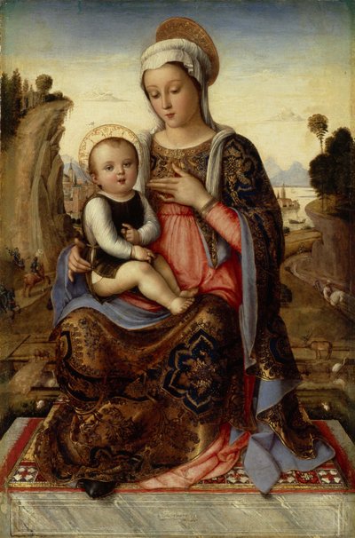 Virgen y Niño, finales del siglo XV de Unbekannt