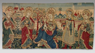 Virgen y Niño con cuatro santos, c. 1500 de Unbekannt