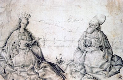 Virgen y Niño con San Pablo, c1450 de Unbekannt