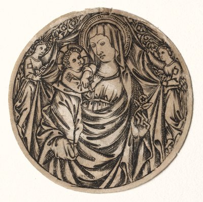 Virgen y Niño con dos ángeles de Unbekannt