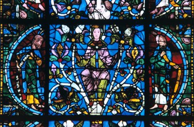 Virgen y Profetas, vidrieras, Catedral de Chartres, Francia de Unbekannt