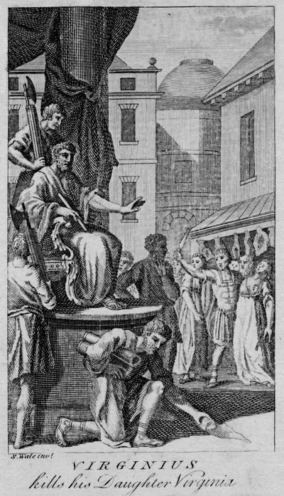 Virginius mata a su hija Virginia, mediados del siglo XVIII de Unbekannt