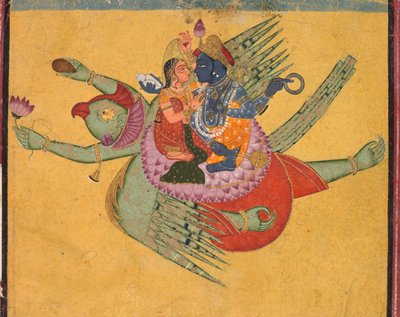 Vishnu y Lakshmi en Garuda, c. 1750 de Unbekannt