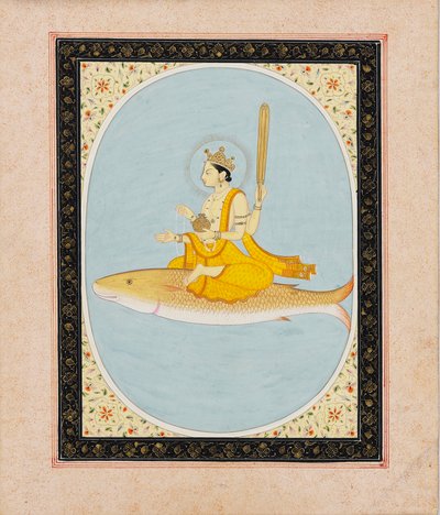 Vishnu como el avatar pez, Matsya, 1805-1815 de Unbekannt