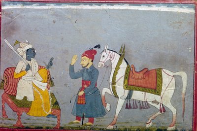 Vishnu en su décima encarnación como el Caballo Blanco Kalki, 1710-1720 de Unbekannt