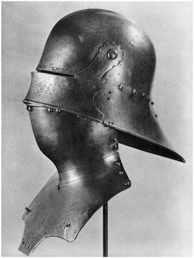 Sallet con visera y bevor de Unbekannt