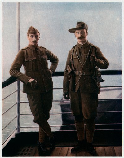 Voluntarios a bordo del barco para la Guerra de los Bóers, 1900 de Unbekannt