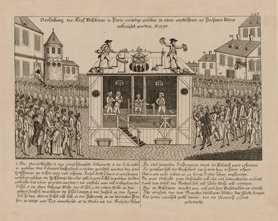 Vorstellung der Kopf-Maschine zu Paris, 1792 de Unbekannt