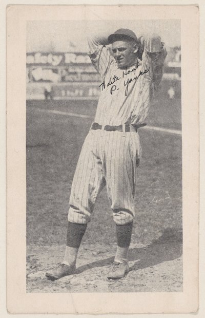 Waite Hoyt, P. Yanks, de tarjetas de béisbol W575-2, ca. 1921-22 de Unbekannt