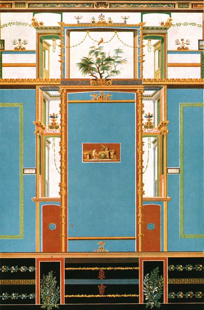 Decoración mural, Pompeya, Italia de Unbekannt