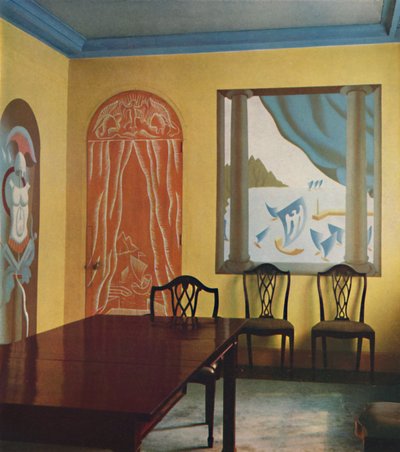 Decoraciones murales en un apartamento en Portman Court, 1933 de Unbekannt