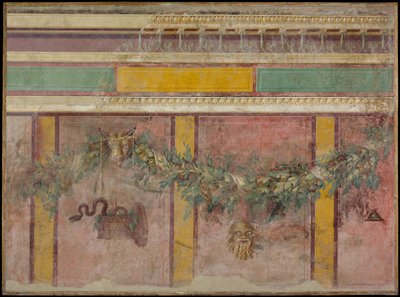 Pintura mural de la pared oeste de la Habitación L de la Villa de P. Fannius Synistor de Unbekannt