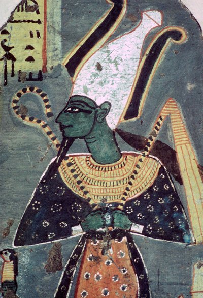 Pintura mural de Osiris Khenti-Amentiu, de una tumba en Tebas de Unbekannt