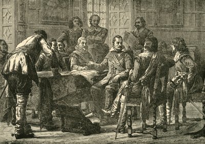 Wallenstein y Tilly Celebrando un Consejo de Guerra, 1626 de Unbekannt