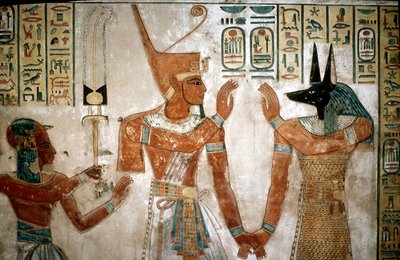 Pintura mural de una tumba del hijo de Ramsés III, Valle de las Reinas, Luxor, Egipto, c. siglo XII a.C. de Unbekannt