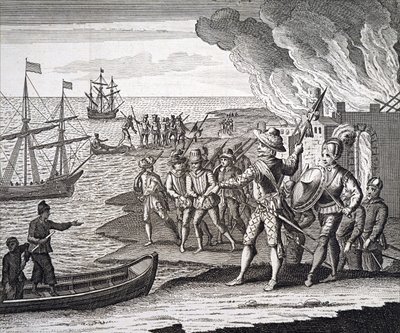 Walter Raleigh conquistando el Fuerte San José de Unbekannt