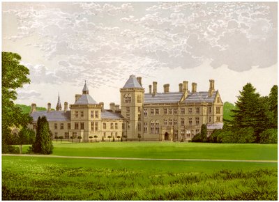 Walton Hall, Warwickshire, hogar del Baronet Mordaunt, c. 1880 de Unbekannt