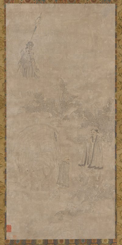 Lavando el elefante blanco, dinastía Ming, siglo XVI-XVII de Unbekannt