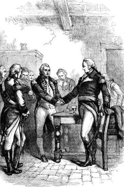 Washington despidiéndose de sus viejos camaradas, 1783 c1880 de Unbekannt