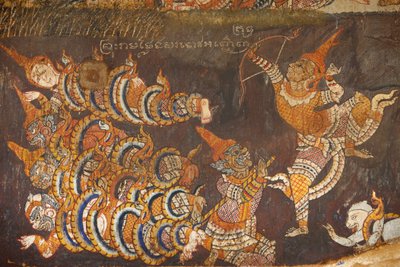 Wat Bo, mural del Ramayana, Siem Reap, Camboya de Unbekannt