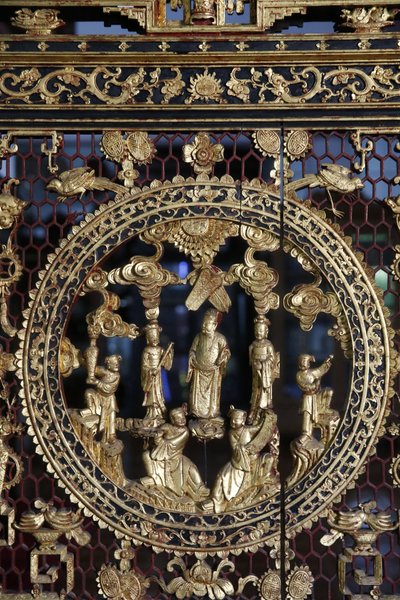 Wat Chedi Luang, Chiang Mai. Obra de arte en el museo budista. Tailandia de Unbekannt