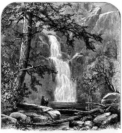 Cascada en el Valle de Yosemite, California, EE.UU., c1875 de Unbekannt